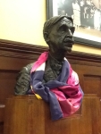 John Dewey in a shawl de Lisa, profile view_designed and sewn by Lisa Daehlin