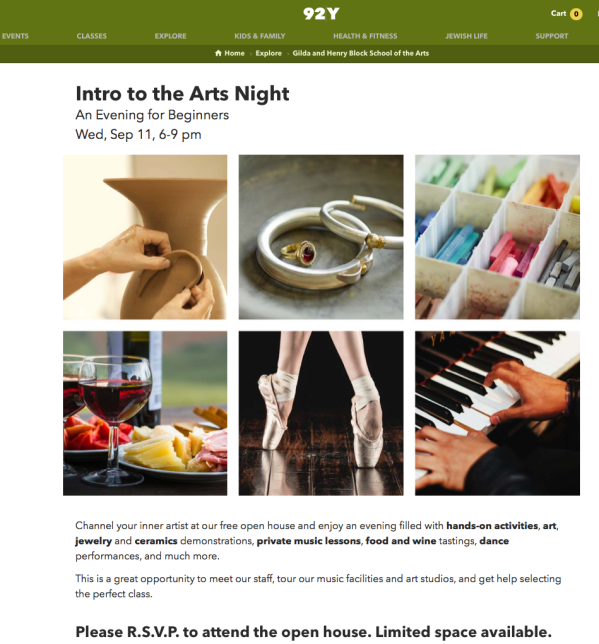 Intro to the Arts Night 92nd Street Y